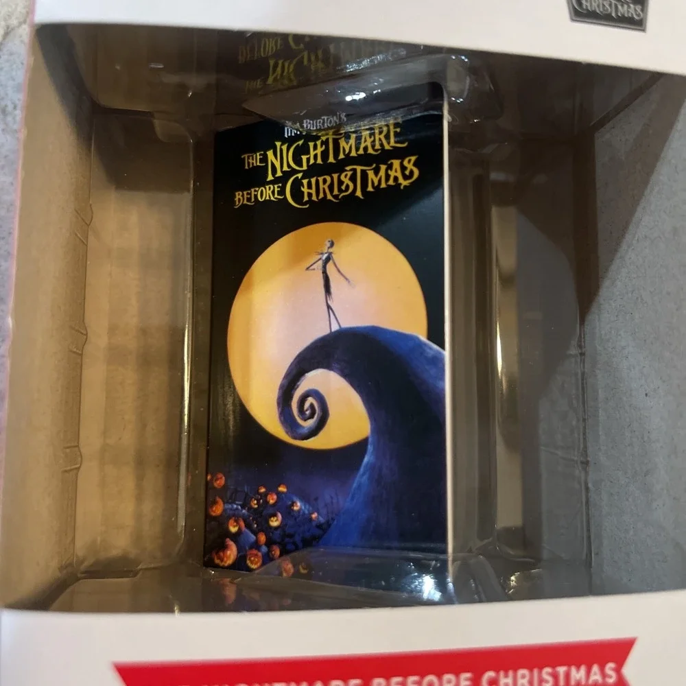 Hallmark Disney Nightmare Before Christmas Retro Video Case Holiday Ornament VCR